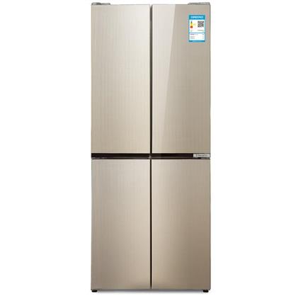 康佳冰箱BCD-386BX4S 386升十字對(duì)開(kāi)門冰箱 四門保鮮 不串味 拉絲面板 低耗靜音 家用多門金色 玻璃面板