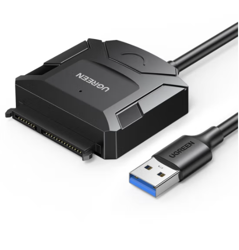 綠聯(lián) USB3.0轉(zhuǎn)SATA轉(zhuǎn)換器 2.5 3.5英寸硬盤(pán)轉(zhuǎn)接頭數(shù)據(jù)連接線(xiàn) 筆記本電腦臺(tái)式機(jī)易驅(qū)線(xiàn) USB轉(zhuǎn)SATA 0.5M+12V/2A電源套裝