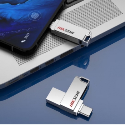 ?？低暎℉IKVISION）128GB Type-C USB3.2手機(jī)U盤X327C銀色 高速讀寫雙接口手機(jī)電腦通用車載優(yōu)盤